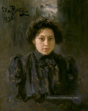  Ilya Tableau - Portrait de la fille des artistes Nadezhda russe réalisme Ilya Repin